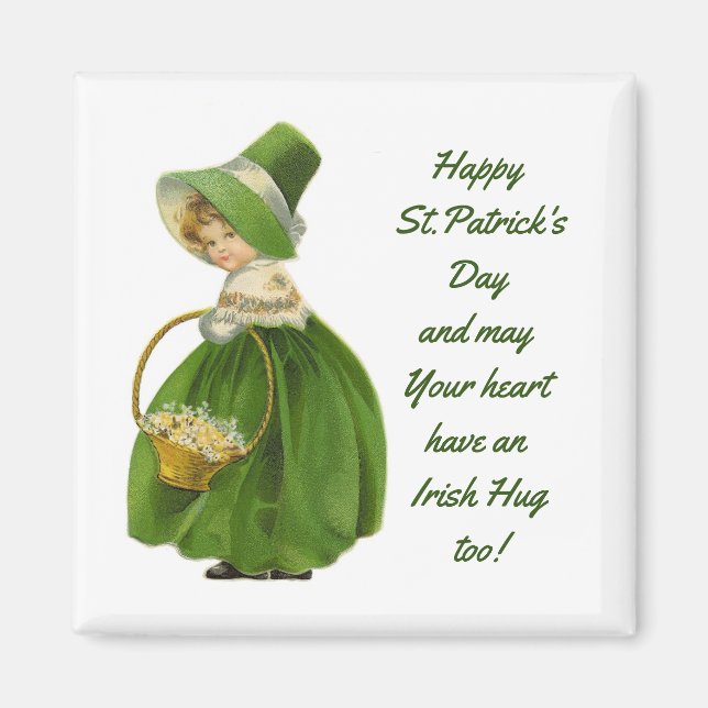 Imán Señorita Irlandesa Vintage (Frente)