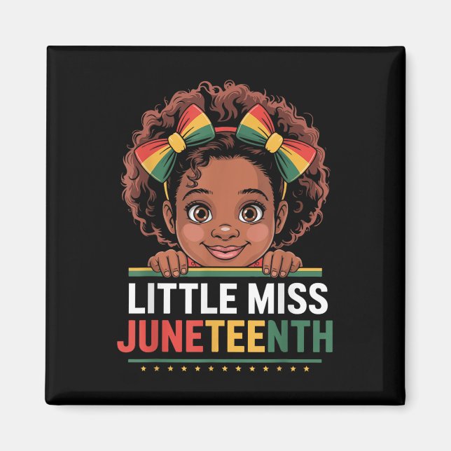 Imán Señorita Juneteenth Libertad Negra Americana Afric (Frente)