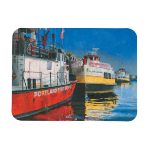 Imán Señorita Lancha de Bomberos de Portland y Ferries 