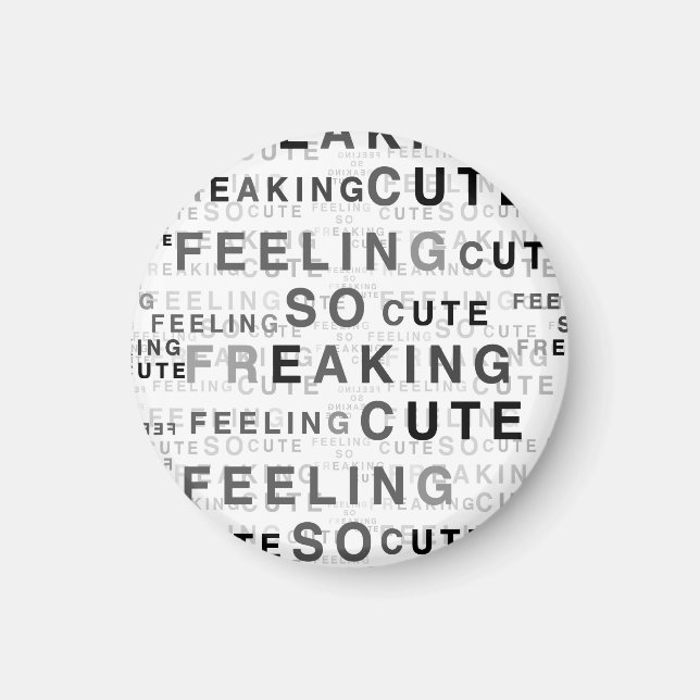 Imán Sensación de diseño de texto tan divertido (Frente)