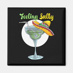 Imán Sensación de Salty Graciosa Margarita Bebiendo Cin