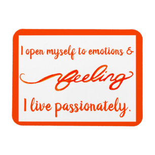 Imán "Sensación" Naranja Sacral Chakra Palabras Magnets