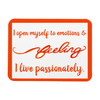 Imán "Sensación" Naranja Sacral Chakra Palabras Magnets