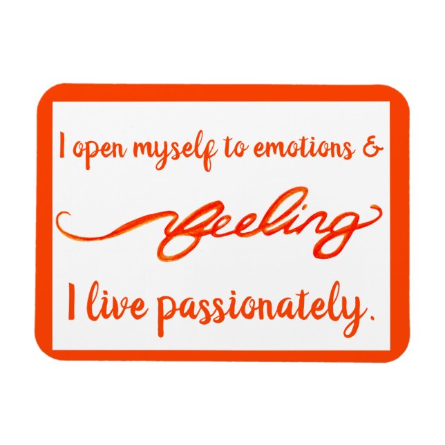 Imán "Sensación" Naranja Sacral Chakra Palabras Magnets (Horizontal)
