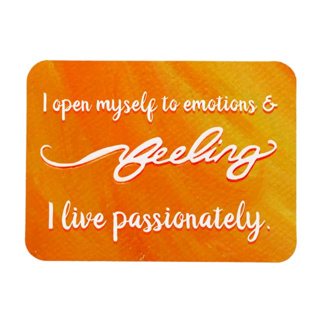 Imán "Sensación" Naranja Sacral Chakra Palabras Magnets (Horizontal)