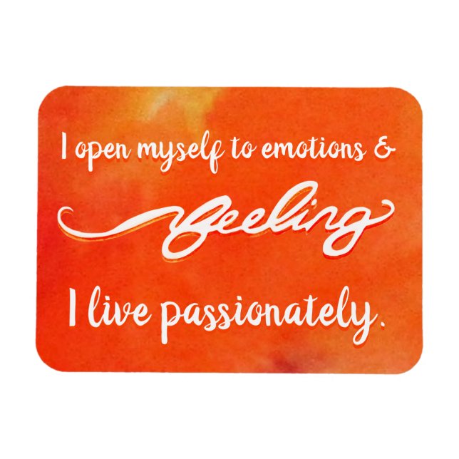 Imán "Sensación" Naranja Sacral Chakra Palabras Magnets (Horizontal)