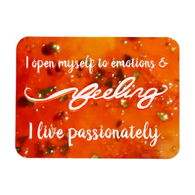 Imán "Sensación" Naranja Sacral Chakra Words Magnet (Horizontal)