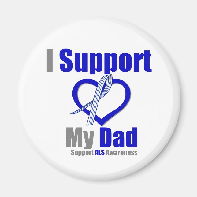 Imán Sensibilización de ALS Apoyo a mi papá (Frente)