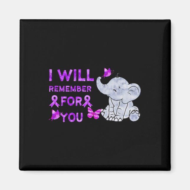 Imán Sensibilización, elefante, te recordaré 3 (Frente)