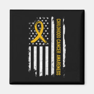 Imán Sensibilización sobre el cáncer infantil Bandera e
