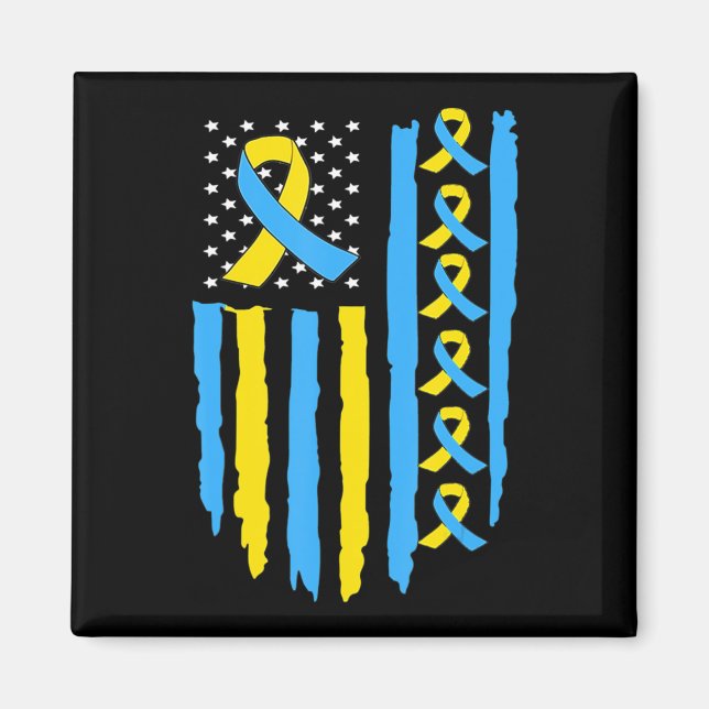 Imán Sensibilización sobre el síndrome de Down en la ba (Frente)