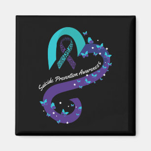 Imán Sensibilización sobre el suicidio en la mariposa c