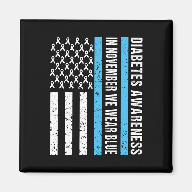 Imán Sensibilización sobre la diabetes T1D En Noviembre (Frente)