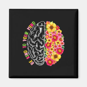 Imán Sensibilización sobre la salud mental Flor de salu