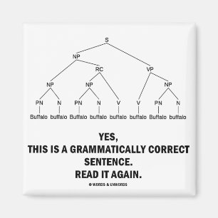Imán Sentencia gramaticalmente correcta de búfalo (8 ve