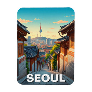 Imán Seoul Bukchon South Korea Sunset