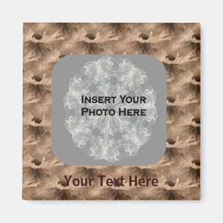 Imán Sepia Daisy Flowers Photo Magnet