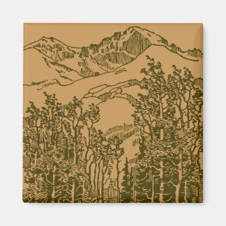 Imán Sepia Mountains and Forest