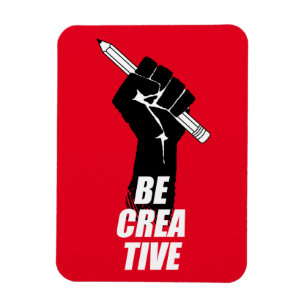 Imán Ser creativo - Artista levantado puño
