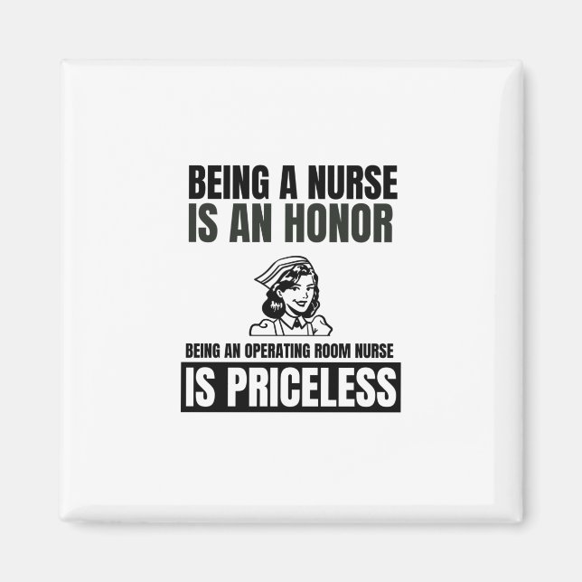 Imán Ser enfermera es un honor ser un quirófano (Frente)