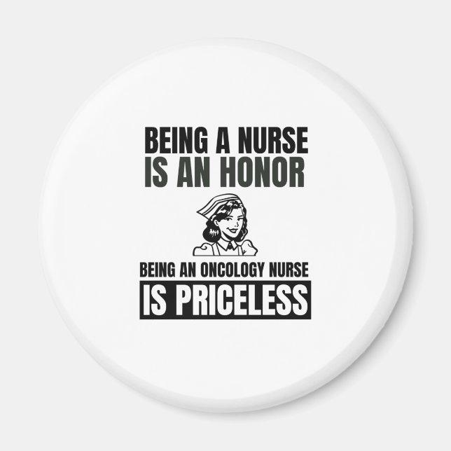 Imán Ser enfermero es un honor ser enfermera oncológica (Frente)