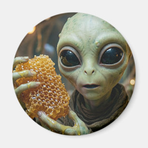 Imán Ser extraterrestre con panal de miel