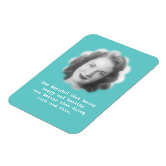 Imán Ser feliz y saludable, foto divertida de la época