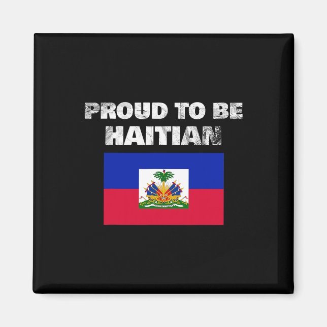 Imán Ser haitiano - Bandera haitiana contra el racismo (Frente)