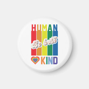 Imán Ser humano y amable - Inspirado en el arcoiris vin