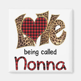 Imán Ser llamada Nonna Leopard Heart Happy Mothers Day