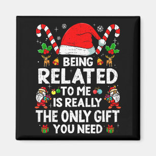 Imán Ser Pariente Mío Divertido Navidad Familia Xmas Pa