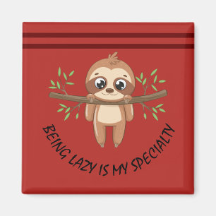 Imán Ser perezoso es mi especialidad   Plantilla de ran