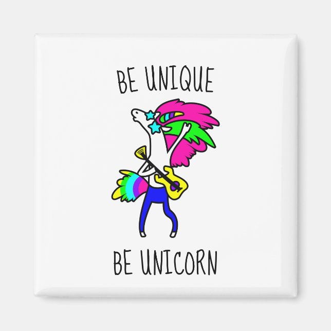 Imán Ser único ser unicornio (Frente)