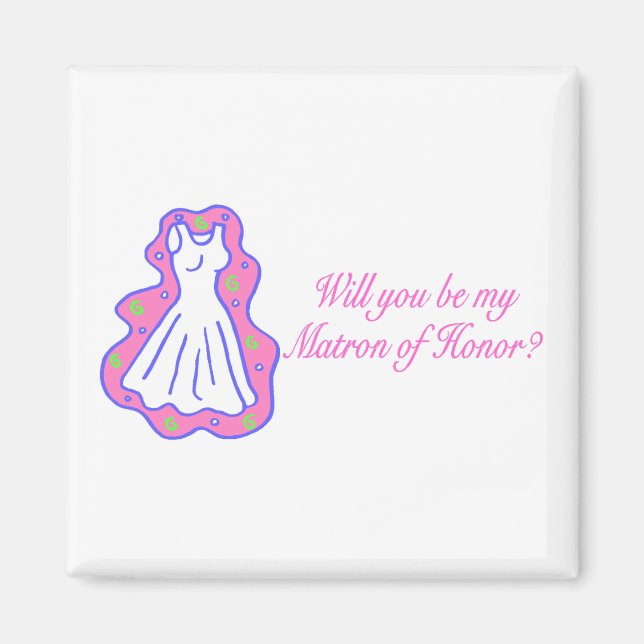 Imán Serás Mi Matrón De Honor (Vestido) (Frente)