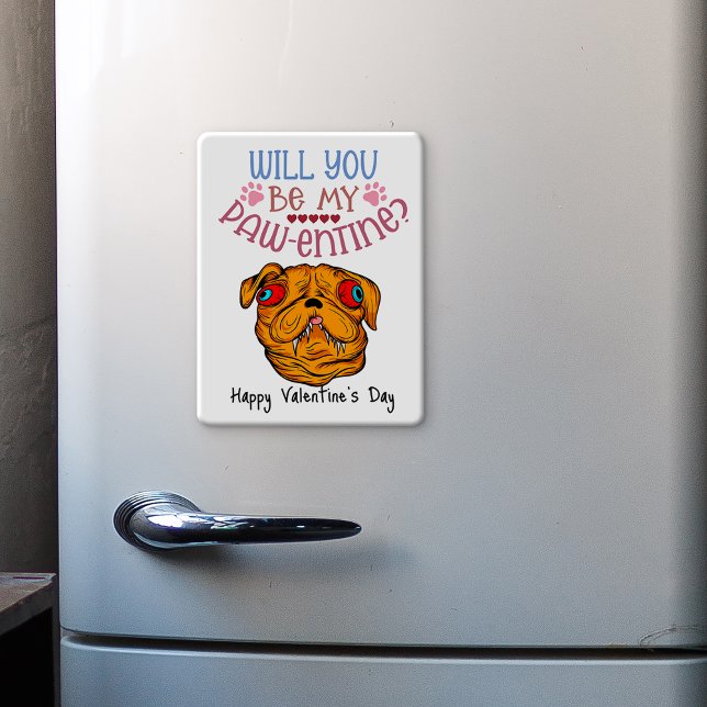 Imán ¿Serás mi Pawentine? Nevera de San Valentín (Subido por el creador)