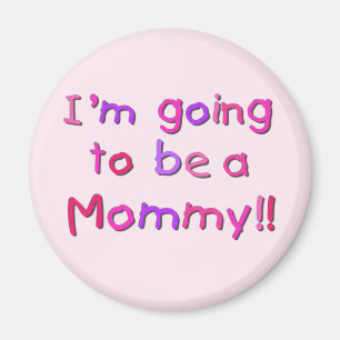 Imán Seré una mami - rosa y púrpura