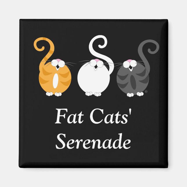 Imán Serenade de los gatos gordos (Frente)