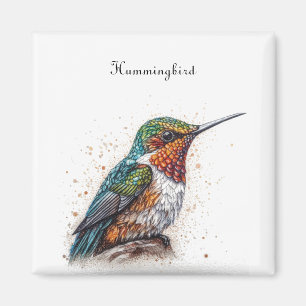 Imán Serenata de Colibrí Joyero, personalizado