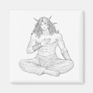 Imán Serene Elf Warrior | Fantasy Anime Character Art