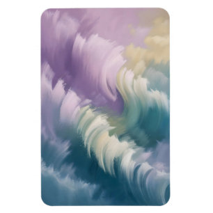 Imán Serene Pastel Resumen Wave Dreamy Art