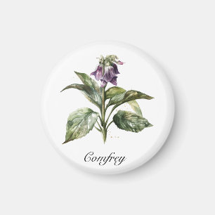 Imán Serene Watercolor Comfrey, personalizado