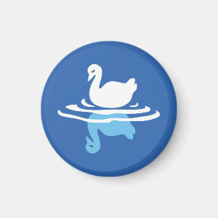 Imán Serene Waters - Diseño del Patrón del Lago Swan