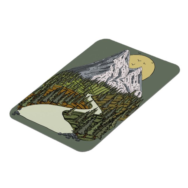 Imán Serenidad en el Lago de Montaña: Aventura de la Av (Lado Izquierdo)