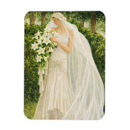 Imán Serenity in Ivory: A Bride in a Garden Reverie