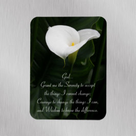 Imán Serenity Prayer Calla Lily Floral
