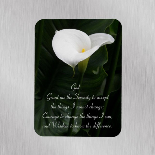 Imán Serenity Prayer Calla Lily Floral (In Situ Fridge Door)