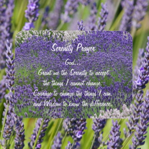 Imán Serenity Prayer Lavender Garden Floral