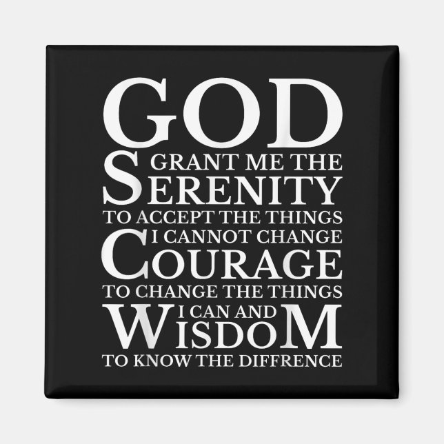 Imán Serenity Prayer Na Aa Sober Recovery  (Frente)
