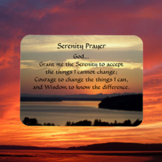 Imán Serenity Prayer Naranja Seascape Sunset