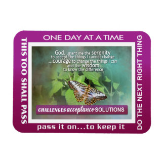 Imán serenity prayer slogans butterflies Magnet